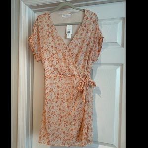 Multi colored cheetah print wrap dress